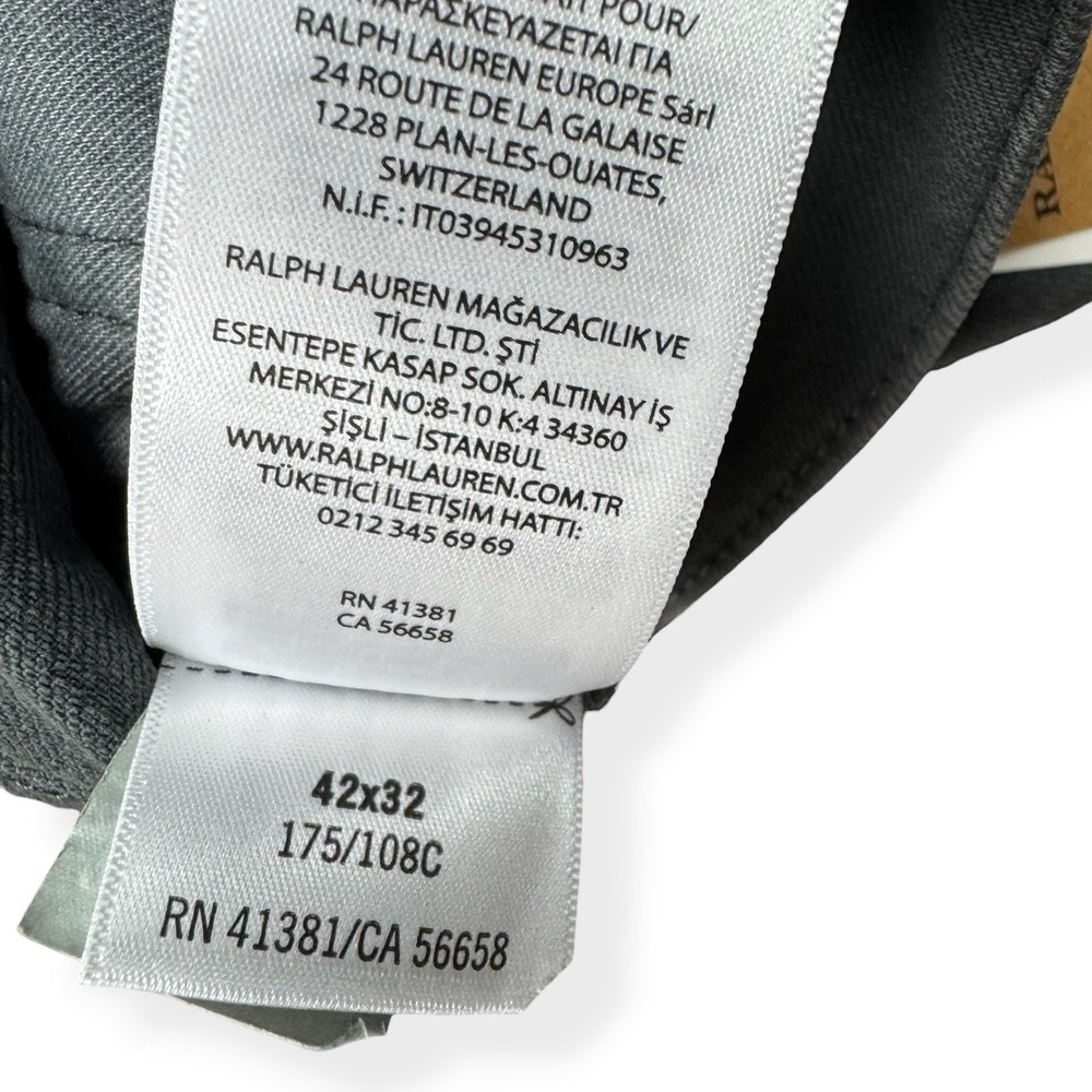 NEW Polo Ralph Lauren Varick Slim Straight Low Stretch Jeans Gray Men's 42x32 - Picture 6 of 14